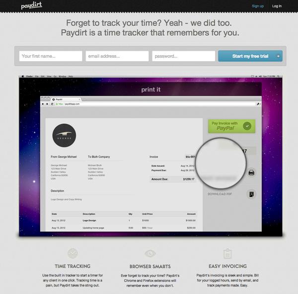 Paydirt, conçu pour les graphistes freelance