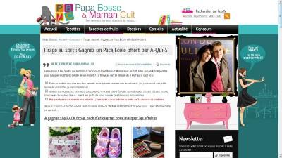 Tirage au sort Papa bosse et Maman cuit