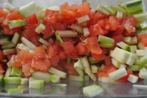 salade chèvre coupez les légumes