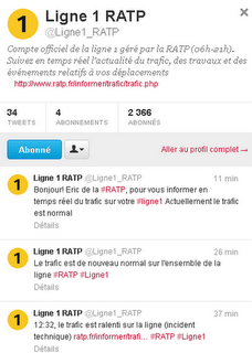 La RATP tweete