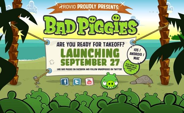 Bad Piggies de Rovio débarque le 27 septembre