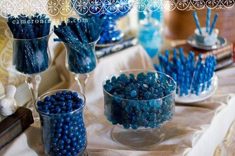 Decoration de mariage bleu roi