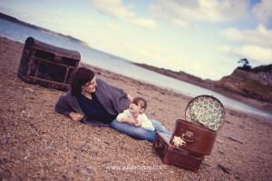 Calixte et Aliette : séance photos d’enfants sur la plage, Bretagne