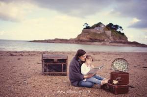 Calixte et Aliette : séance photos d’enfants sur la plage, Bretagne