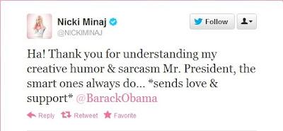 Le président Obama très perspicace au sujet de la rime politique de Nicki Minaj