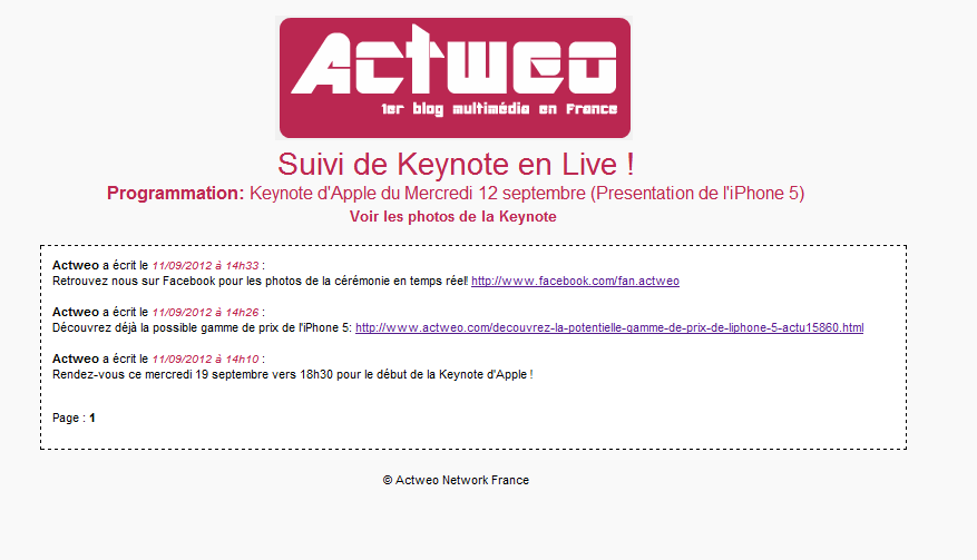 Actweo vous propose de suivre la keynote d’Apple en direct