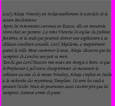 Les aventures d'Alexia Tarabotti, tome 3 : Sans honte