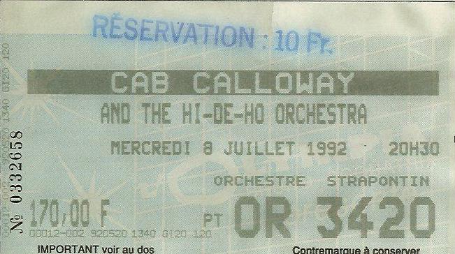 Mai 1958 : Cab Caloway à L'Olympia !
