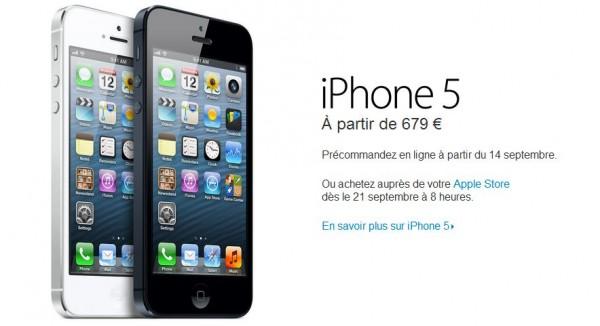 iPhone 5 : prix et disponibilité (MAJ)