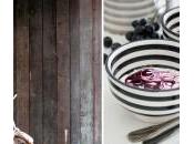 Inspiration déco noir blanc, bois brut rayures