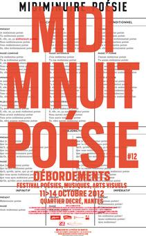 MIDIMINUITPOÉSIE#12 11></div>14 octobre 2012 à Nantes