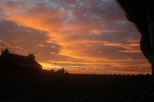 Coucher de soleil à Lomme ce jeudi 13 septembre