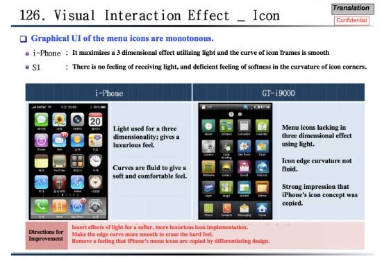 proces apple contre samsung interface iphone galaxy s1 550x373 Quelques chiffres confidentiels de Samsung et Apple dévoilés