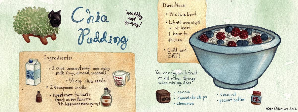 Chia pudding by kate dolamore on they draw & cook