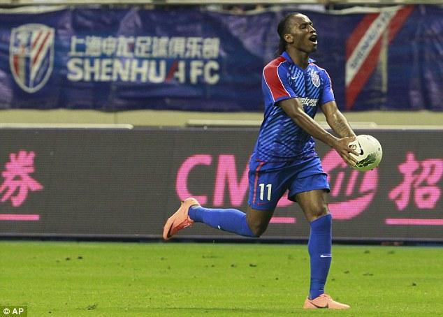 Making his mark: Drogba is one of the star names at Shanghai Shenhua