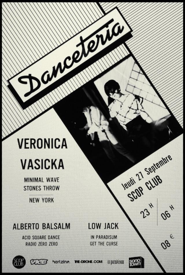 Danceteria avec Veronica Vasicka (Minimal Wave) / Lowjack / Alberto Balsalm @ Scop Club 27/09