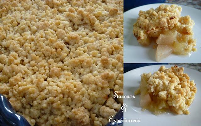 Crumble pommes poires, un délice!