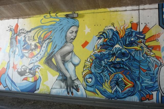 Performance de Street art à Montreuil
