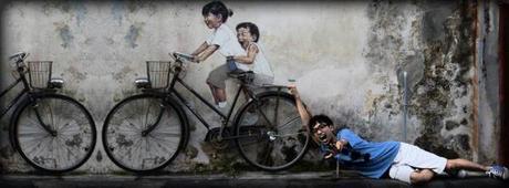 Ernest Zacharevic : le street art participatif Ernest Zacharevic : le street art participatif