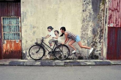 Ernest Zacharevic : le street art participatif Ernest Zacharevic : le street art participatif