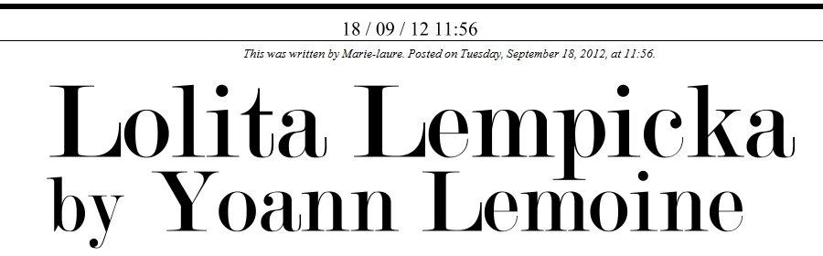 Lolita Lempicka by Yoann Lemoine, with Elle Fanning