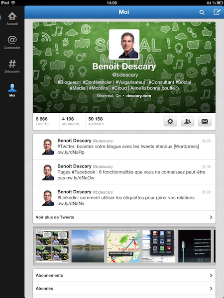 twitter ipad profils Twitter: l’application iPad intègre les tweets étendus, une page profil et une nouvelle interface