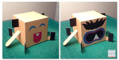 Monster Flip paper toys (x 6)