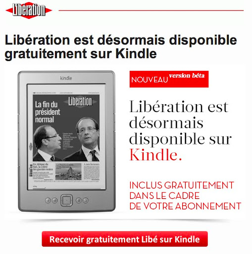 Libération propose l’envoi sur Kindle à ses abonnés