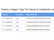 Nexus Image Stock Jelly Bean mise jour sort cartons