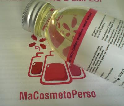 Test MaCosmetoPerso Extrait de café vert.Masque capillaire cheveux secs et abîmés
