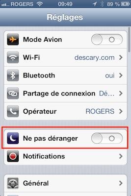 iphone ios 6 ne pas deranger 1 iPhone iOS 6: les nouveautés de l’application Téléphone
