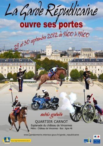 Portes ouvertes Garde Républicaine, portes ouvertes garde républicaine 2012, 2012