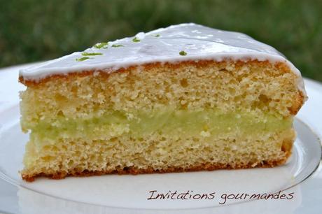 GÂTEAU CITRON FOURRÉ AU GREEN LEMON CURD (crème de citron vert)