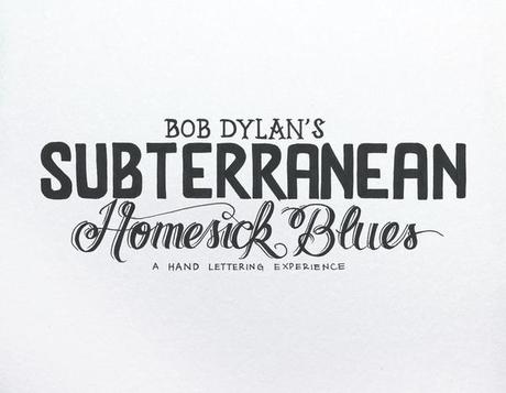 Revenir à l'essentiel : Senna Leandro reprend le Subterranean Homesick Blues de Bob Dylan à la main - Typo
