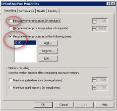 IIS, recyclage et pool d'applications en .NET