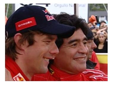 Rallye d’Argentine : Diego Maradona co-pilote de Sébastien Loeb !