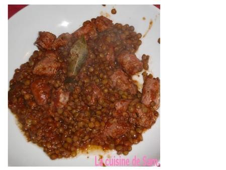 Lentilles aux merguez (recette marocaine) lentilles_merguez