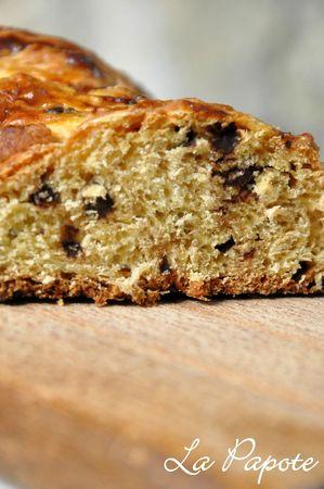 Brioche tressée aux pépites du chocolat 2
