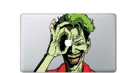 joker looking through apple