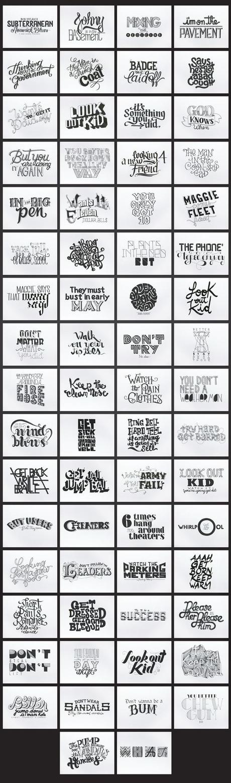 5f262159fb0df814eab7293be62b4279 Bob Dylan Hand Lettering Experience