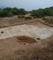 Etendue sur 149 mètres, la mosaÏque jouxte ce qui était autrefois une piscine en marbre de 7 mètres de longs (Crédit photo : Université du Nebraska-Lincoln)