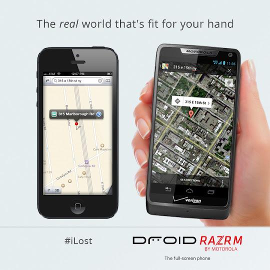 Motorola troll aussi iOS Maps