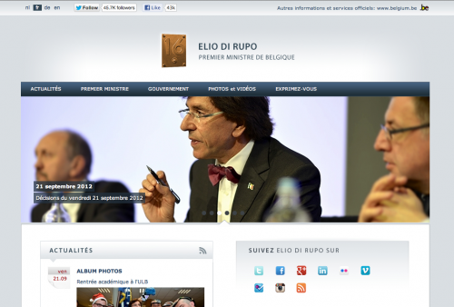 Le premier Ministre belge s’offre un tout nouveau site