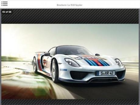 Une partie de la brochure de la Porsche 918 Spyder dévoilée sur le net