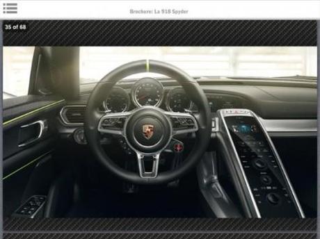 Une partie de la brochure de la Porsche 918 Spyder dévoilée sur le net