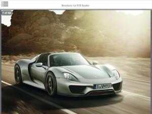 Une partie de la brochure de la Porsche 918 Spyder dévoilée sur le net