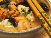 Soupe miso poulet girolles