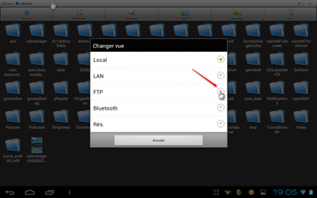 Tablette Android : Se connecter à son serveur FTP avec ES Explorateur