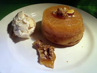 Défi My/Dey : Soufflé aux petits pois & chorizo & terrine pomme/poire au caramel