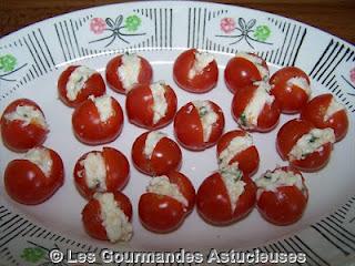 Tomates cerises farcies pour l'apéro